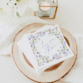 Bruiloftsshower Love In Bloom Bloemig Paars Groen Servet