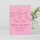 Bruiloftsshower Main Catch Lobster Doodles Kaart (Staand voorkant)
