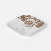 Bruiloftsshower met koffie - Liefde is in de lucht Papieren Bordje (Gebogen)