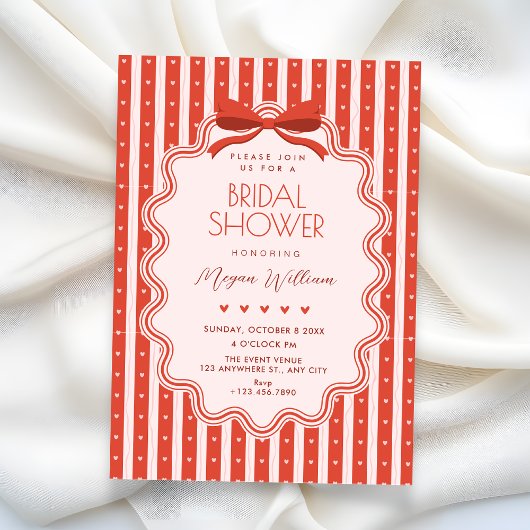 Bruiloftsshower met lint kaart