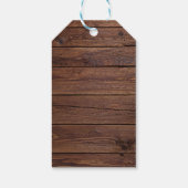 Bruiloftsshower met Rustieke Houten Slingerlichtje Cadeaulabel (Achterkant)