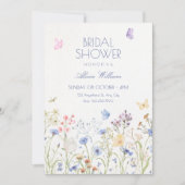 Bruiloftsshower met wilde bloemen kaart (Voorkant)
