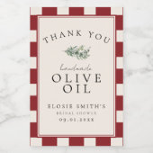 Bruiloftsshower Olijfolie Mini Fleslabel Wijn Etiket (Enkel label)