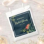 Bruiloftsshower Oranje Crocosmia Aquarel Schilderi Bedankzakje (Geknipt)