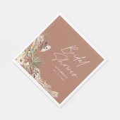 Bruiloftsshower pampasgras moderne boho elegant servet (Hoek)