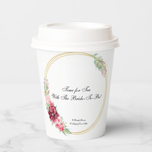 Bruiloftsshower papieren bekertje papieren bekers (Voorkant)