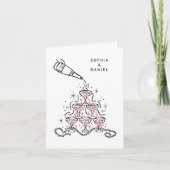 Bruiloftsshower "Parels & Prosecco" bedankkaartjes Bedankkaart (Voorkant)