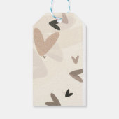 Bruiloftsshower Roze & Taupe Harten Chic Favor Cadeaulabel (Achterkant)