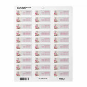 Bruiloftsshower Roze Tulp Retouradreslabels Etiket (Full Sheet)
