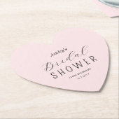 Bruiloftsshower Roze Zwart Chic Onderzetter (Gekanteld)