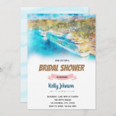 Bruiloftsshower-thema cruise kaart (Voorkant / Achterkant)