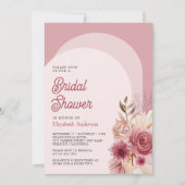 Bruiloftsshower Uitnodiging met Granaatappel Roze (Voorkant)