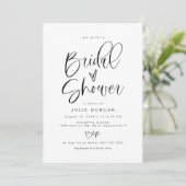 Bruiloftsshower uitnodiging, moderne Boho-typograf Kaart (Staand voorkant)