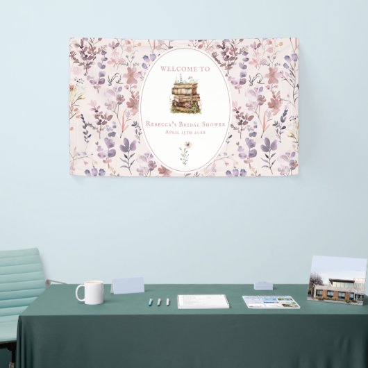 Bruiloftsshower wildbloem welkomstbord 'Nieuw hoof Spandoek (Beurs)