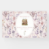 Bruiloftsshower wildbloem welkomstbord 'Nieuw hoof Spandoek (Horizontaal)