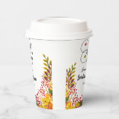 Bruiloftsshowerscript 'Fall in Love'  Papieren Bekers (Links)