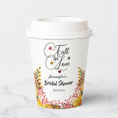 Bruiloftsshowerscript 'Fall in Love'  Papieren Bekers (Achterkant)
