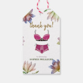 Bruiloftssluiting lingerie cadeaulabel (Achterkant)