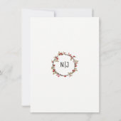 Bruiloftssluiting met cranberrybessen in landelijk kaart (Achterkant)