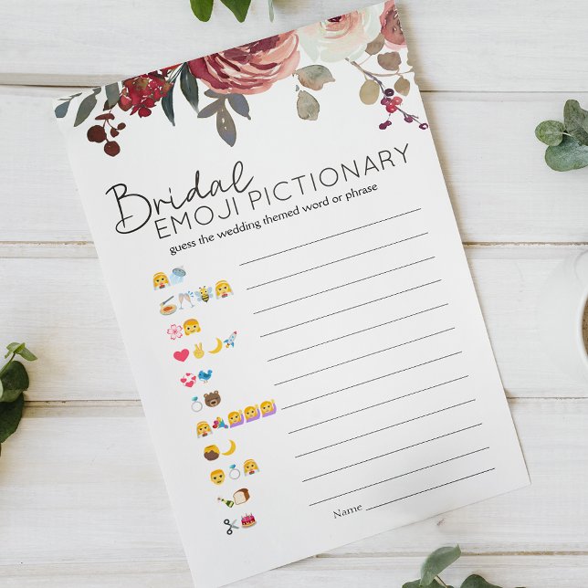 Bruiloftsspel Emoji Pictionary Rode Blush Roos (Creator heeft geüpload)