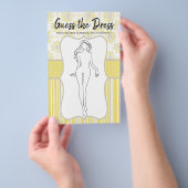 Bruiloftsspel Geel Grijs Raad het Bruidsjurk Flyer (Hand)