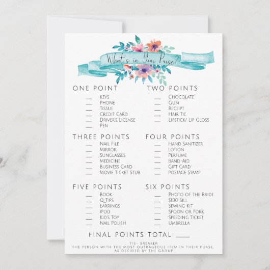 Bruiloftsspel Kaart (Voorkant)