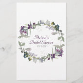 Bruiloftsspel Lavendel Bloemig Raad de Trouwjurk Flyer (Achterkant)
