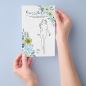 Bruiloftsspel Lichtblauwe Raad het Bruidsjurk Kaar Flyer (Hand)