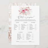 Bruiloftsspel met bloemmotief en kant kaart (Voorkant / Achterkant)