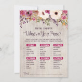 Bruiloftsspel met rustieke uitstraling: Wat zit er Kaart (Voorkant)