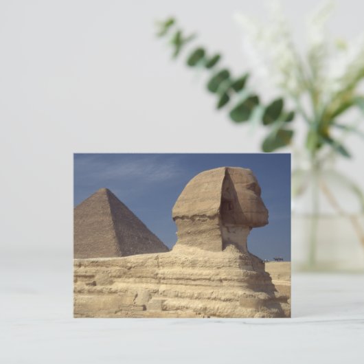 Bruiloftsspel Postcard Piramide Sfinx Briefkaart (Staand voorkant)