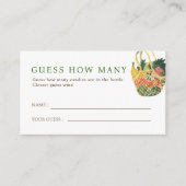 Bruiloftsspel: Raad hoeveel op de Boerenmarkt Informatiekaartje (Voorkant)