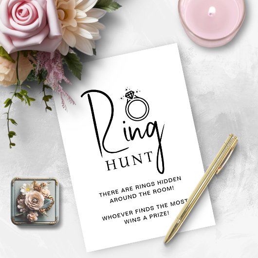 Bruiloftsspel Ring Hunt Kaart