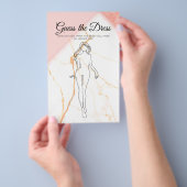 Bruiloftsspel Roze Marmer Raad de Trouwjurk Flyer (Hand)