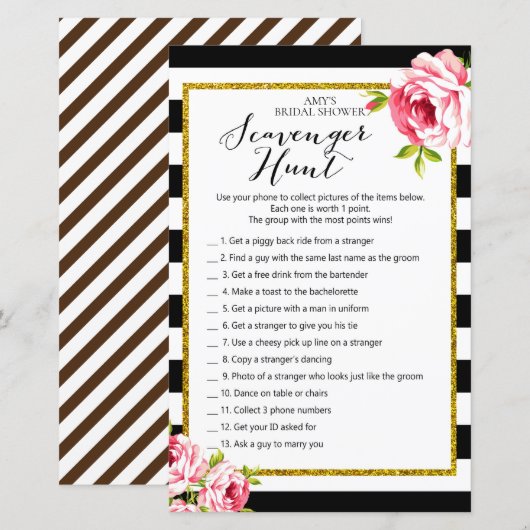 Bruiloftsspel - Schatzoeken (Voorkant / Achterkant)