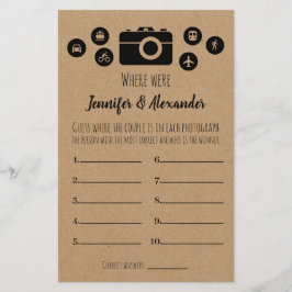 Bruiloftsspel Waar waren ze kaart