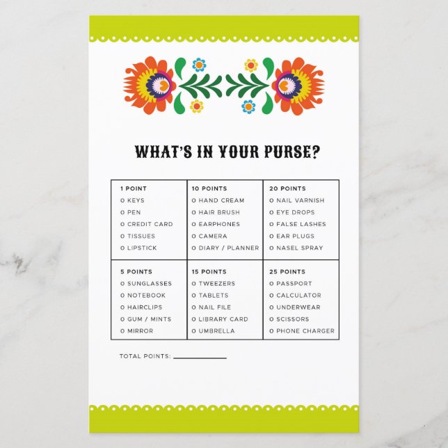 Bruiloftsspel Wat Zit Er In Je Tas Fiesta (Voorkant)