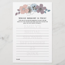 Bruiloftsspel Wiens Herinnering Blauwe Roze Bloeme