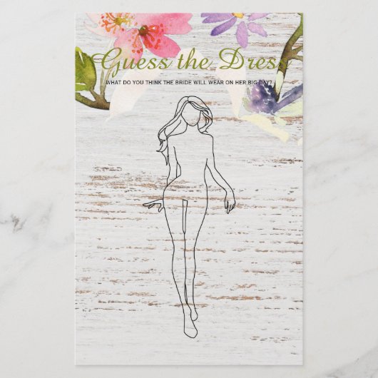 Bruiloftsspel Witte Houten Roze Raad het Bruidsjur Flyer (Voorkant)