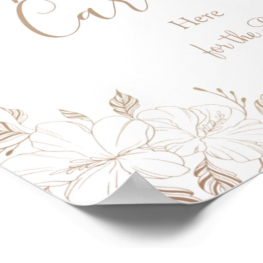 Bruiloftsspelbord met receptkaartjes 'Fancy Lines' Poster (Hoek)