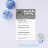 Bruiloftsspelkaart Wat zei de Bruidegom F Flyer (Enkel)