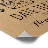 Bruiloftsspellen Datum Idee Bord Poster (Hoek)