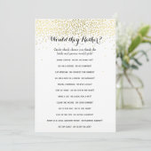 Bruiloftsspellen met dubbelzijdig gouden confetti (Staand voorkant)