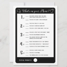 Bruiloftsspelletjes Wat staat er op je telefoon sp Kaart