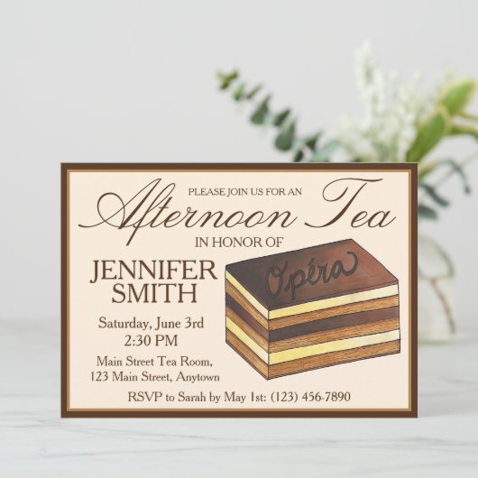 Bruiloftstaart Bruiloftsfeest Theepartij Kaart (Staand voorkant)