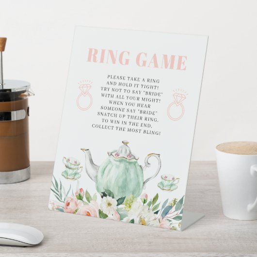 Bruiloftstaart-theepartij Ring Game Bord Reclamebord Met Voetstuk (Insitu)