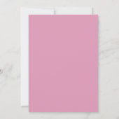 Bruiloftsthee Party Roze Bloemige Waterverf Kaart (Achterkant)