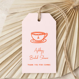 BruiloftsThee Thema Whimsical Doodle Cadeaulabel
