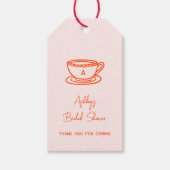 BruiloftsThee Thema Whimsical Doodle Cadeaulabel (Voorkant)