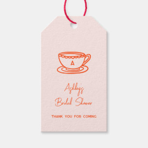 BruiloftsThee Thema Whimsical Doodle Cadeaulabel